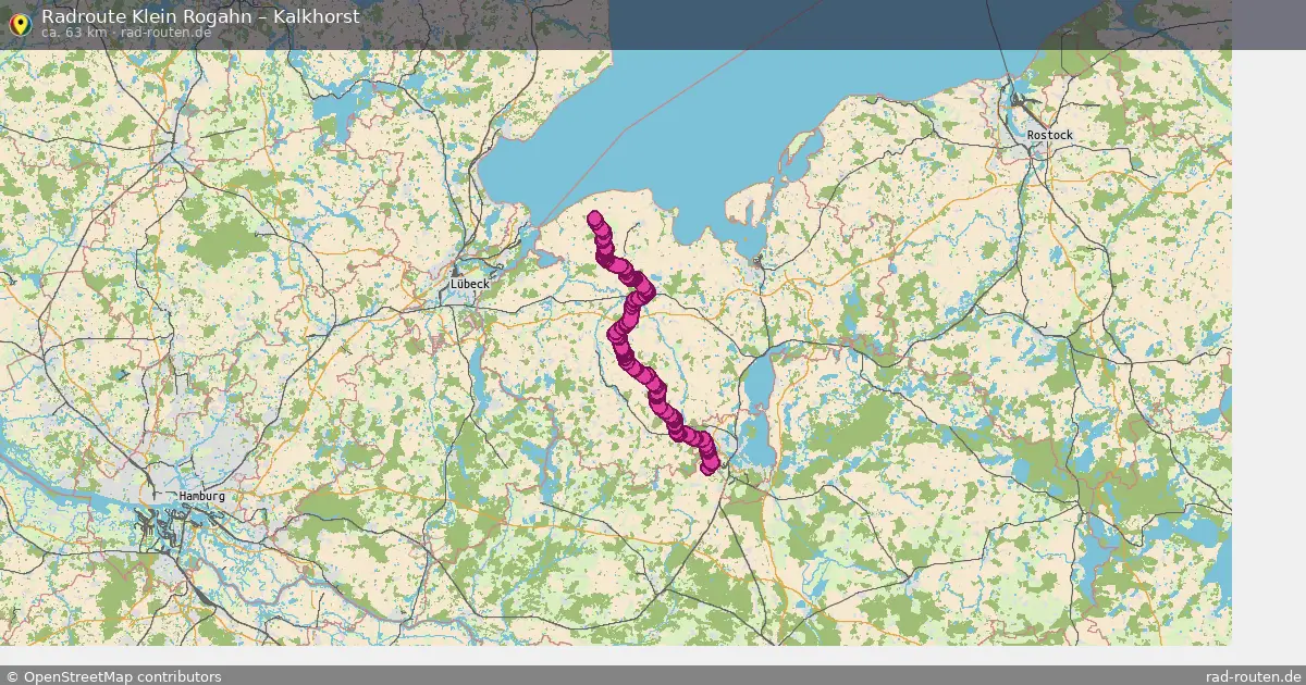 Fahrradroute Klein Rogahn – Kalkhorst (63 km) – Rad-Routen.de