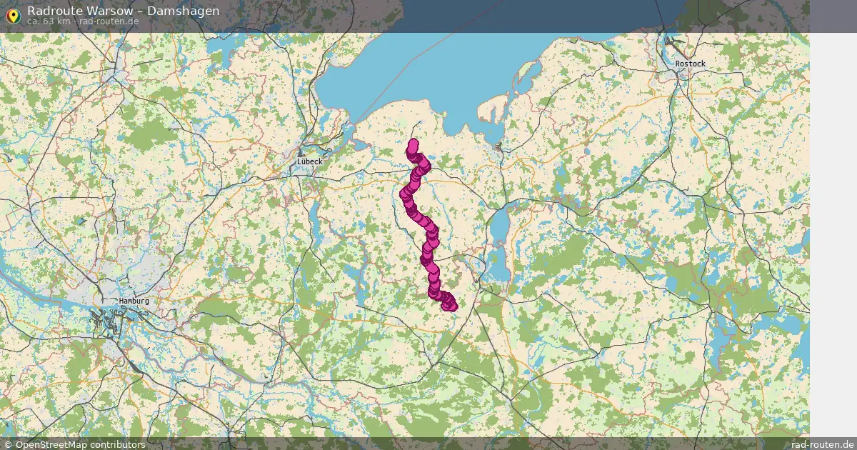 Fahrradroute Warsow – Damshagen