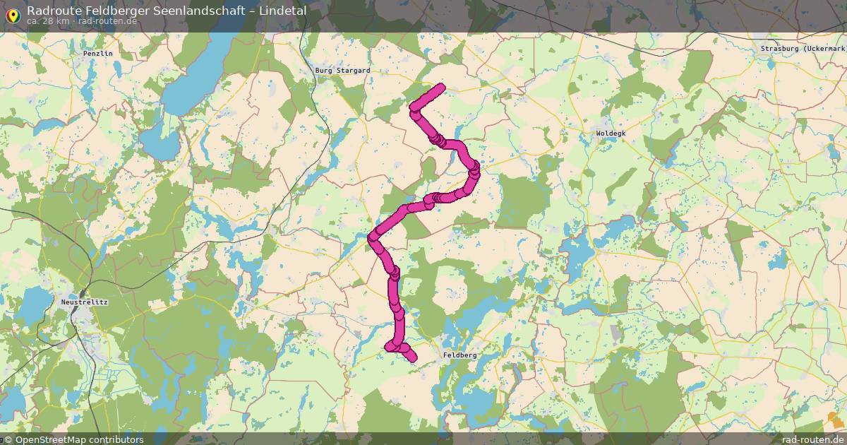 Fahrradroute Feldberger Seenlandschaft – Lindetal