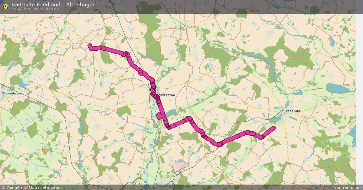 Fahrradroute Friedland – Altenhagen