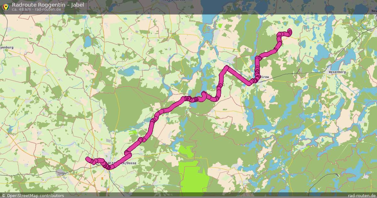 Fahrradroute Roggentin – Jabel
