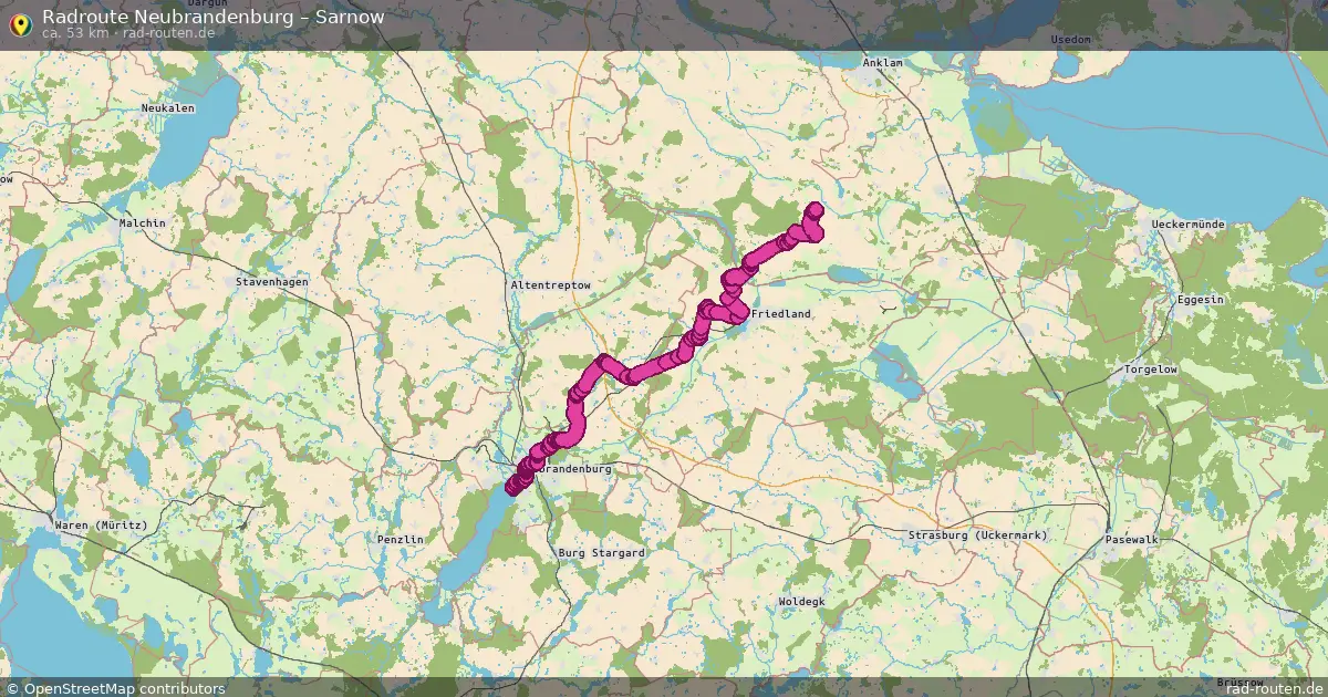 Radtour Neubrandenburg – Sarnow