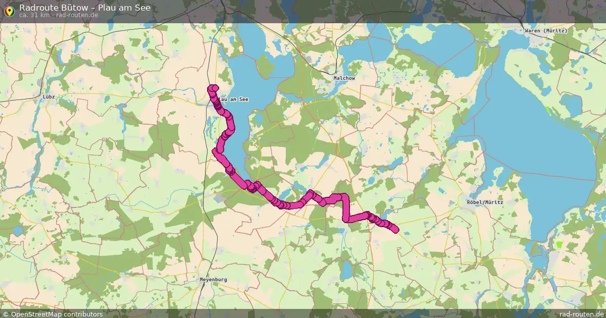Radtour Bütow – Plau Am See