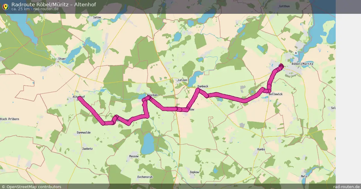 Radtour Röbel Müritz – Altenhof