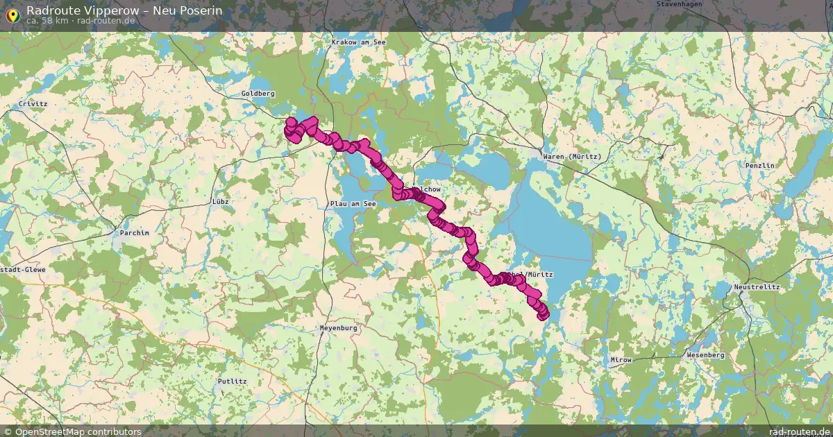 Fahrradroute Vipperow – Neu Poserin