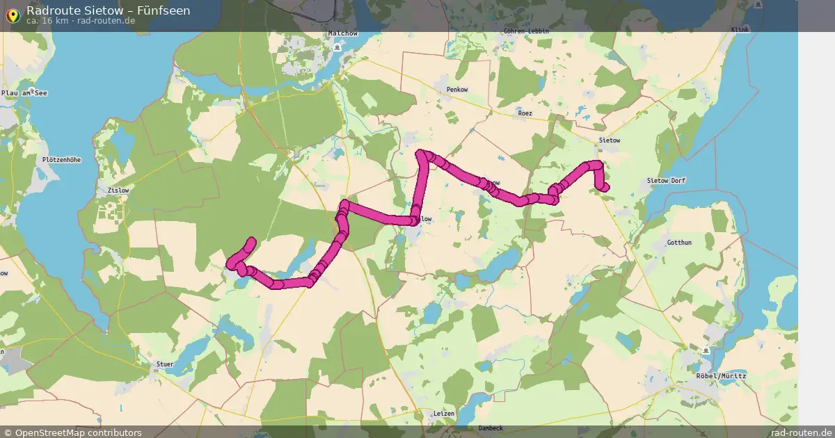Radtour Sietow – Fünfseen