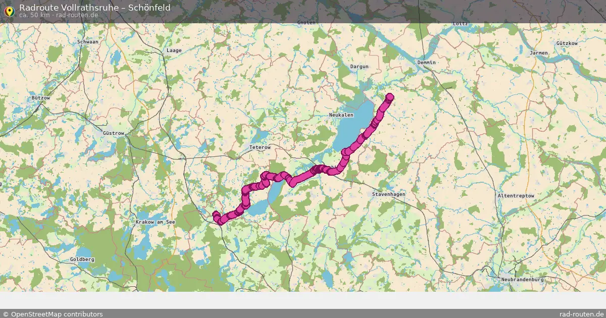 Radtour Vollrathsruhe – Schönfeld
