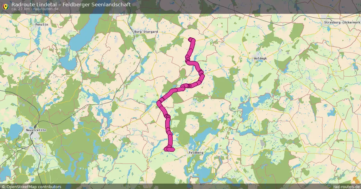 Radtour Lindetal – Feldberger Seenlandschaft