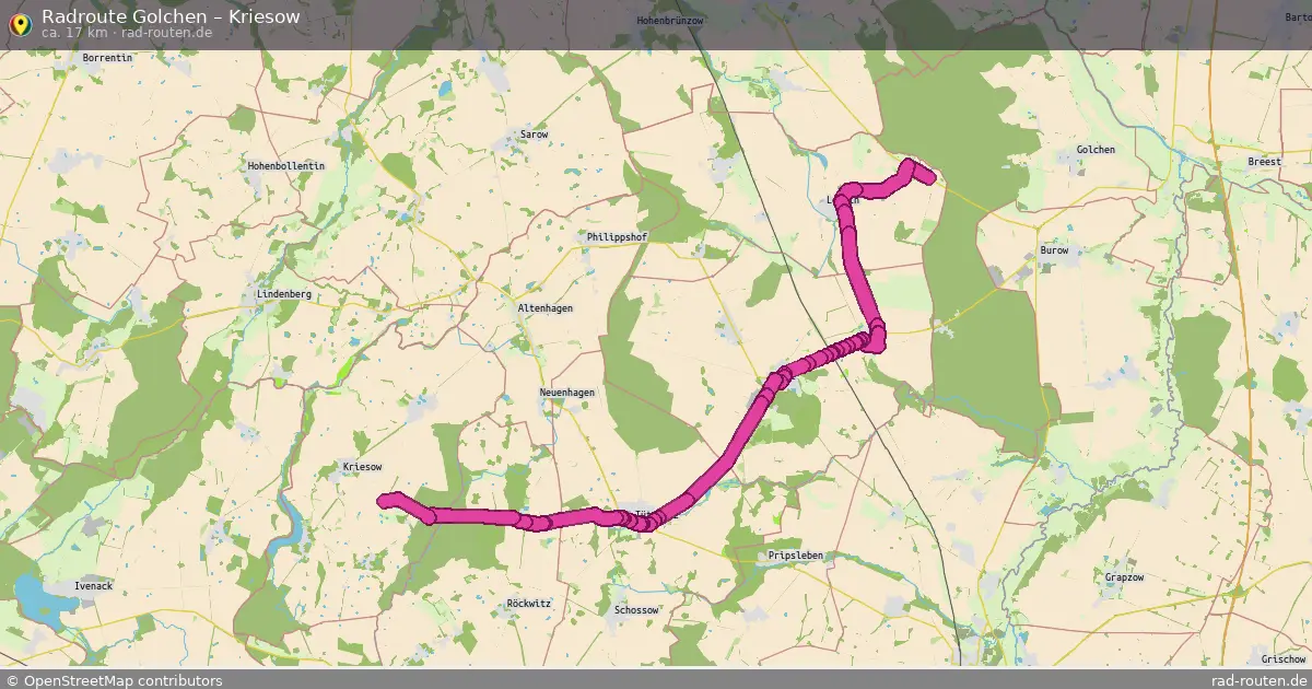 Radtour Golchen – Kriesow