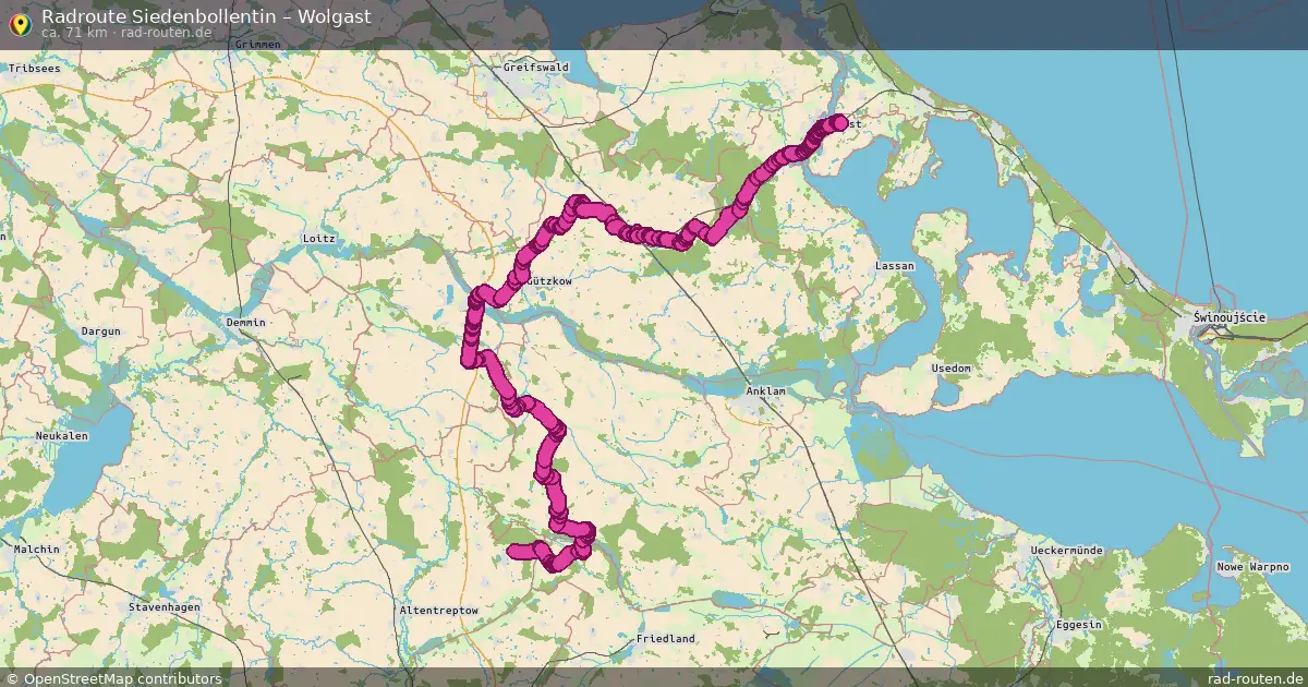 Radtour Siedenbollentin – Wolgast