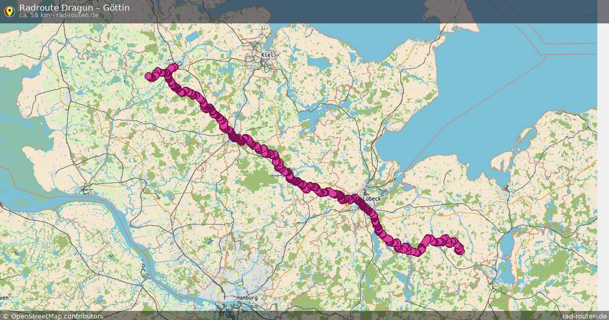 Fahrradroute Dragun – Pogeez