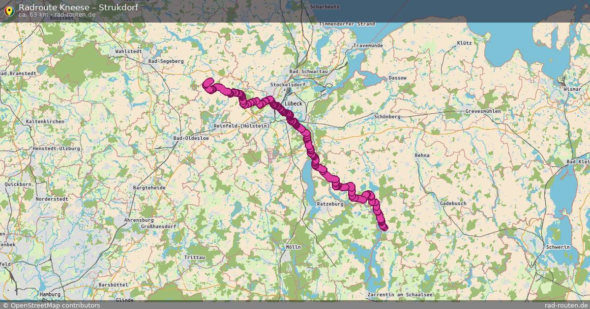 Fahrradroute Kneese – Strukdorf