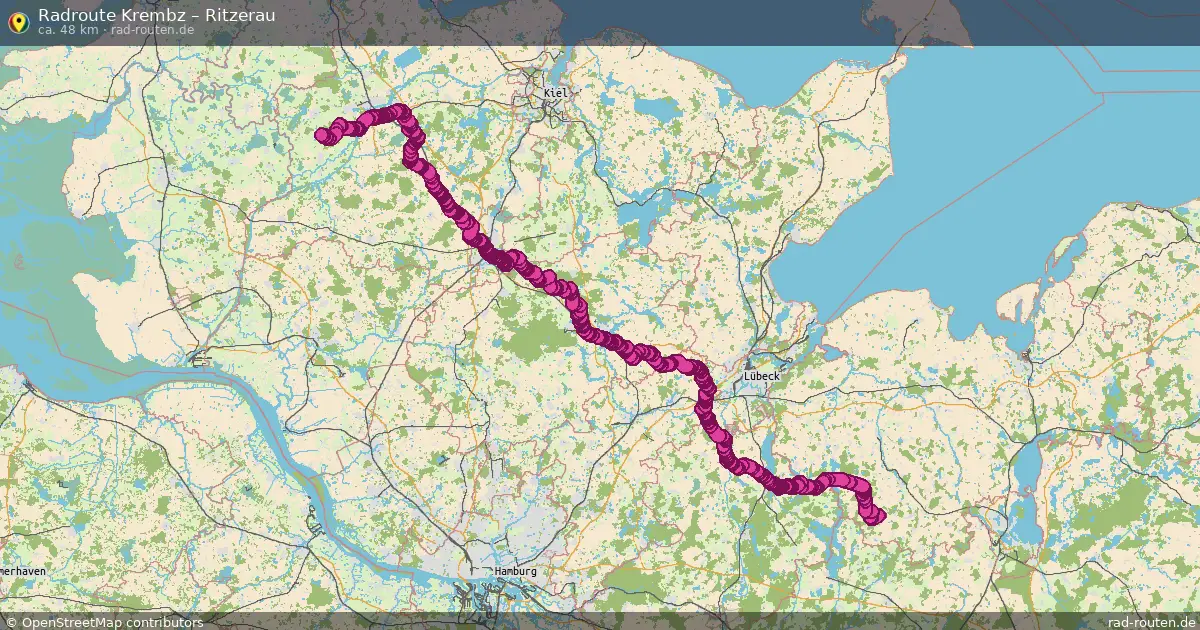 Fahrradroute Krembz – Kreuzkamp (69 km) – Rad-Routen.de