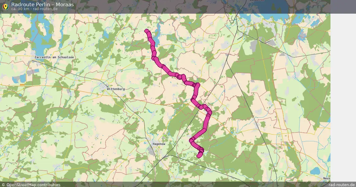 Fahrradroute Perlin – Moraas (30 km) – Rad-Routen.de