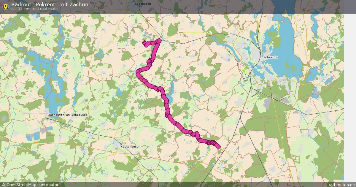 Fahrradroute Pokrent – Alt Zachun