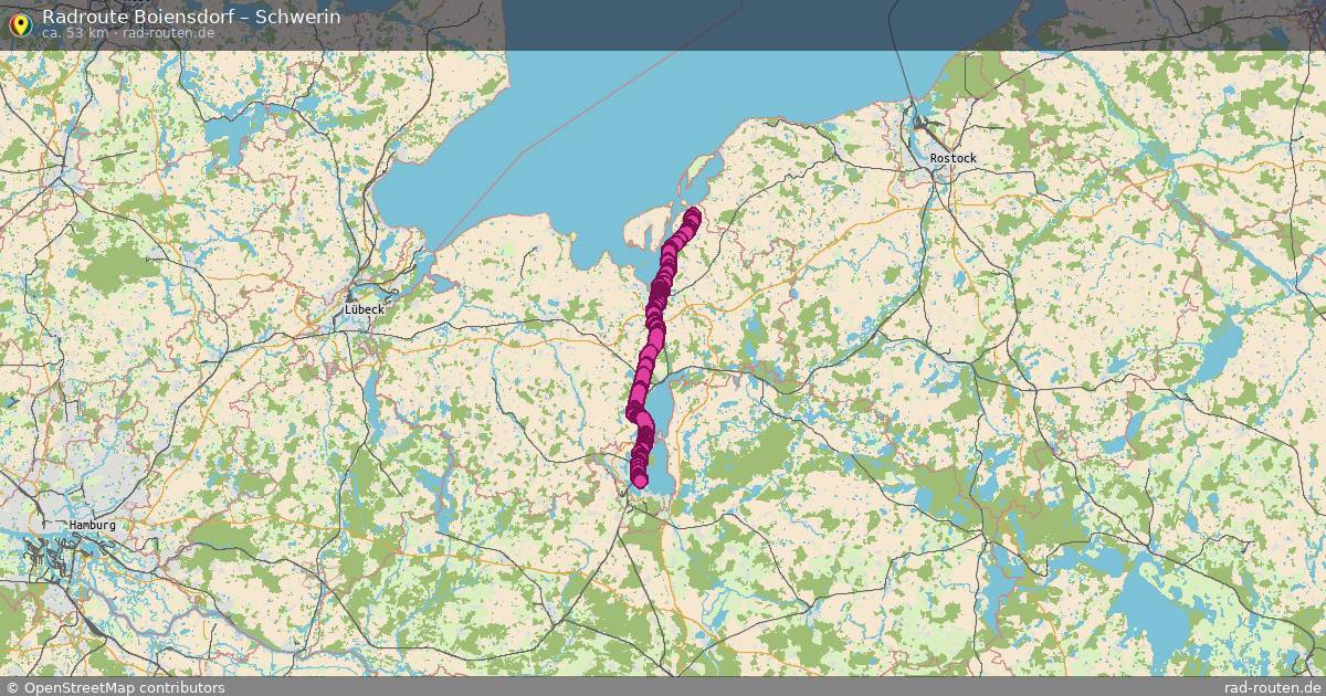 Fahrradroute Boiensdorf – Schwerin
