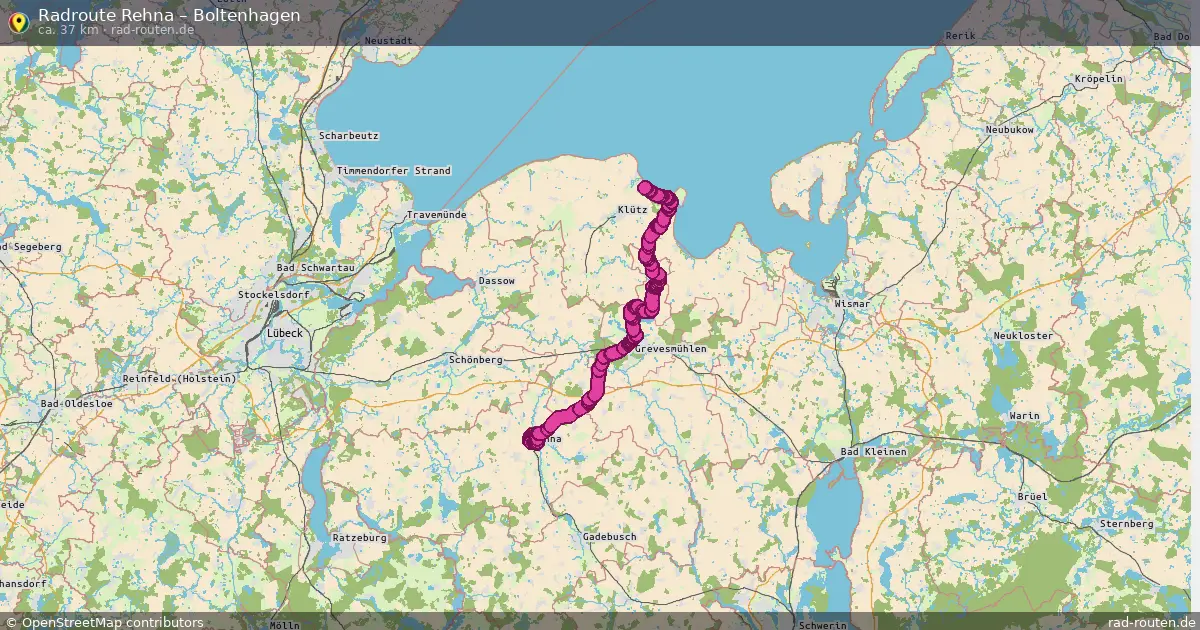 Fahrradroute Rehna – Boltenhagen
