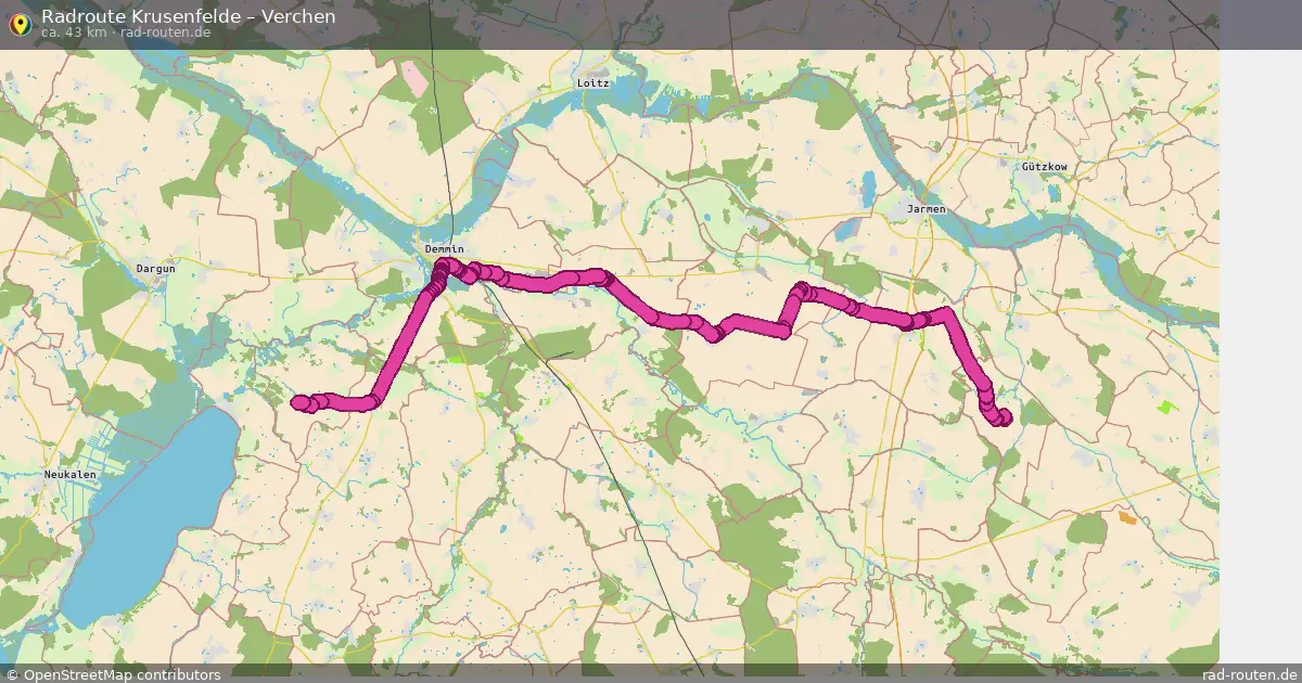 Radtour Krusenfelde – Verchen