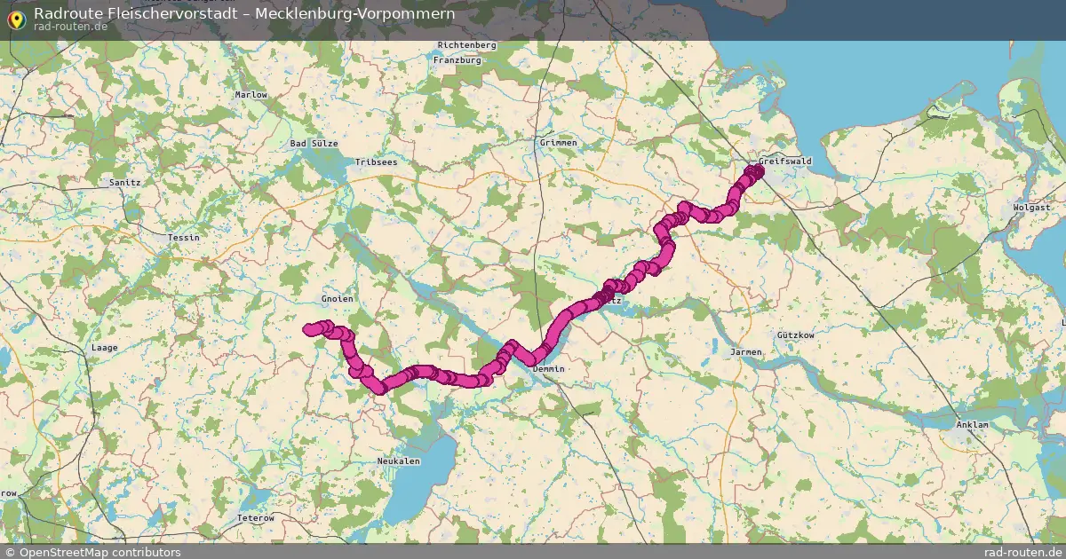 Fahrradroute Fleischervorstadt – Mecklenburg-Vorpommern