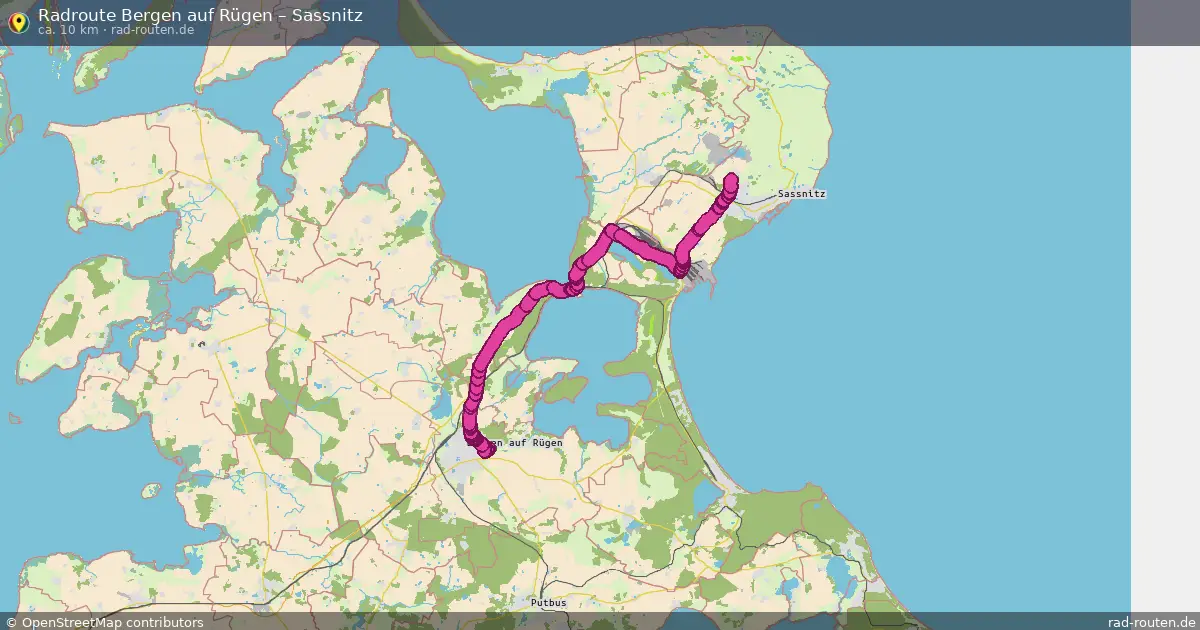 Fahrradroute Bergen Auf Rügen – Sassnitz (10 km) – Rad-Routen.de