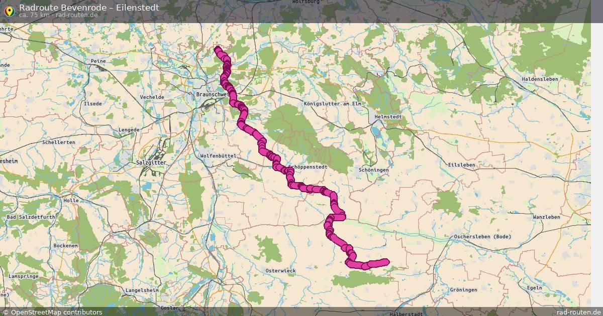 Fahrradroute Bevenrode – Eilenstedt