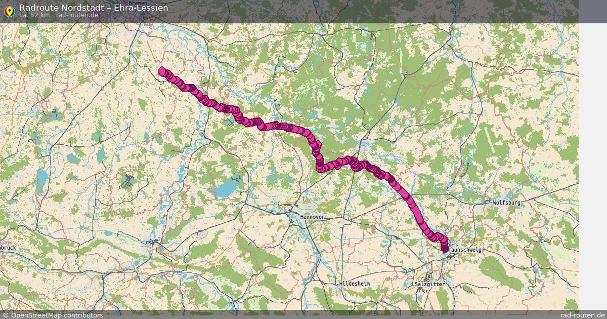Fahrradroute Wenden-Thune-Harxbüttel – Rötgesbüttel