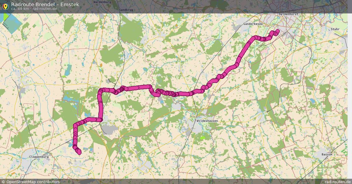 Fahrradroute Brendel – Emstek (49 km) – Rad-Routen.de