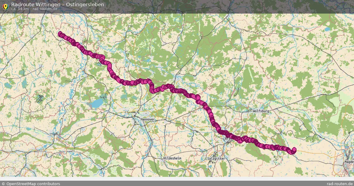 Fahrradroute Tülau – Ostingersleben (69 km) – Rad-Routen.de