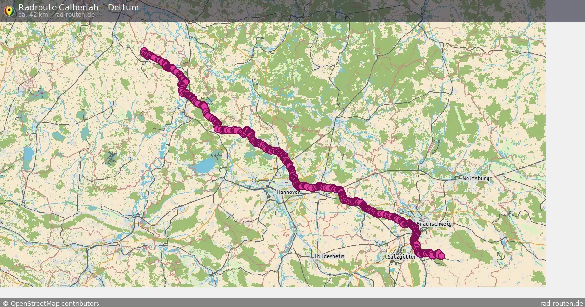 Fahrradroute Calberlah – Dettum