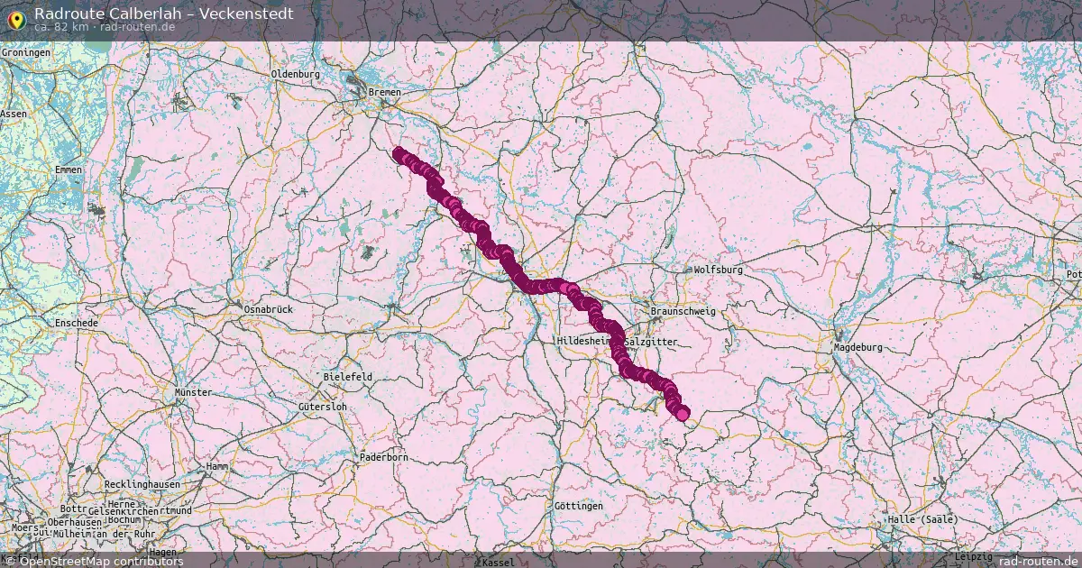 Fahrradroute Calberlah – Veckenstedt (233 km) – Rad-Routen.de