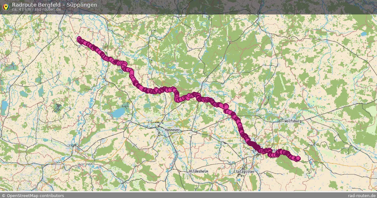 Fahrradroute Müden (Aller) – Süpplingen (65 km) – Rad-Routen.de