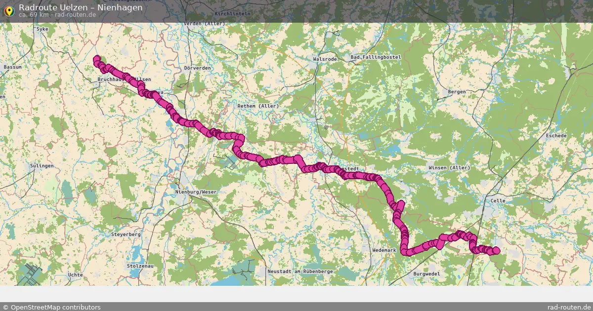 Fahrradroute Grassel – Nienhagen (48 km) – Rad-Routen.de