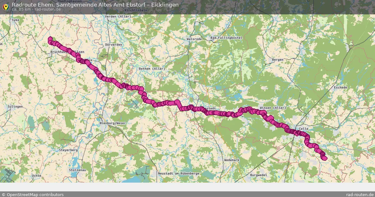 Fahrradroute Schönewörde – Eicklingen (45 km) – Rad-Routen.de