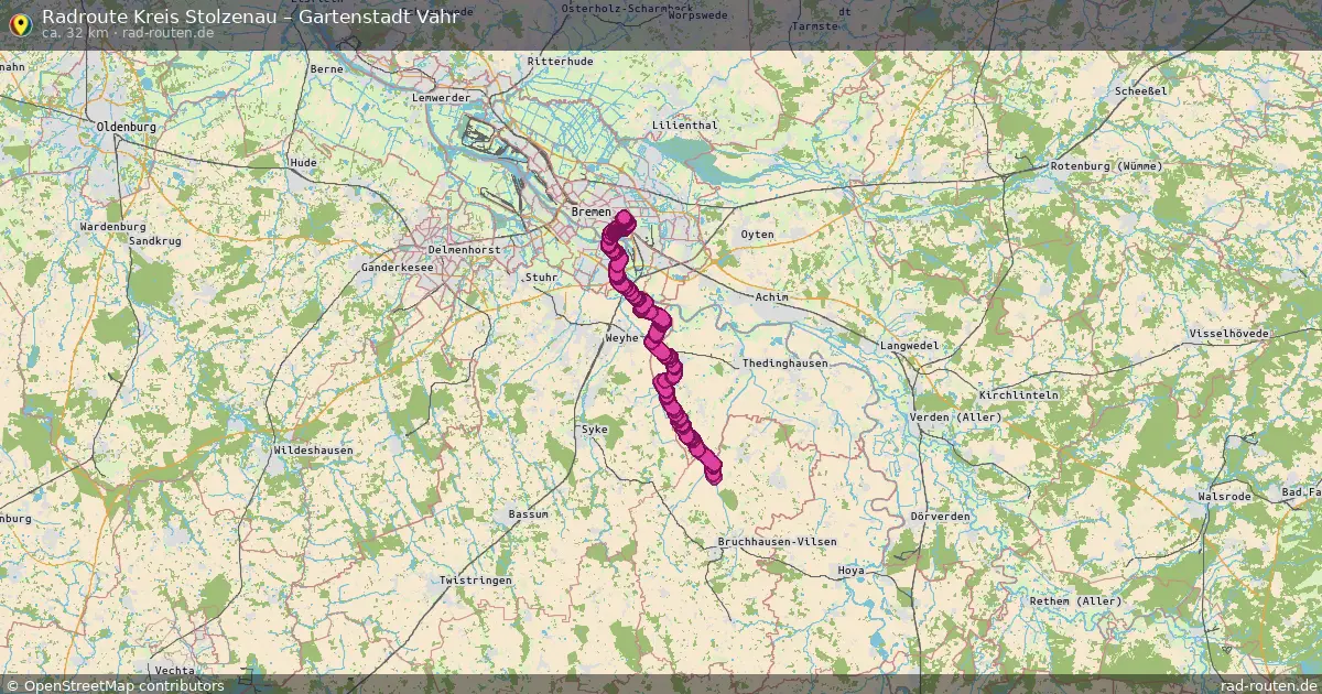 Radtour Kreis Stolzenau – Gartenstadt Vahr