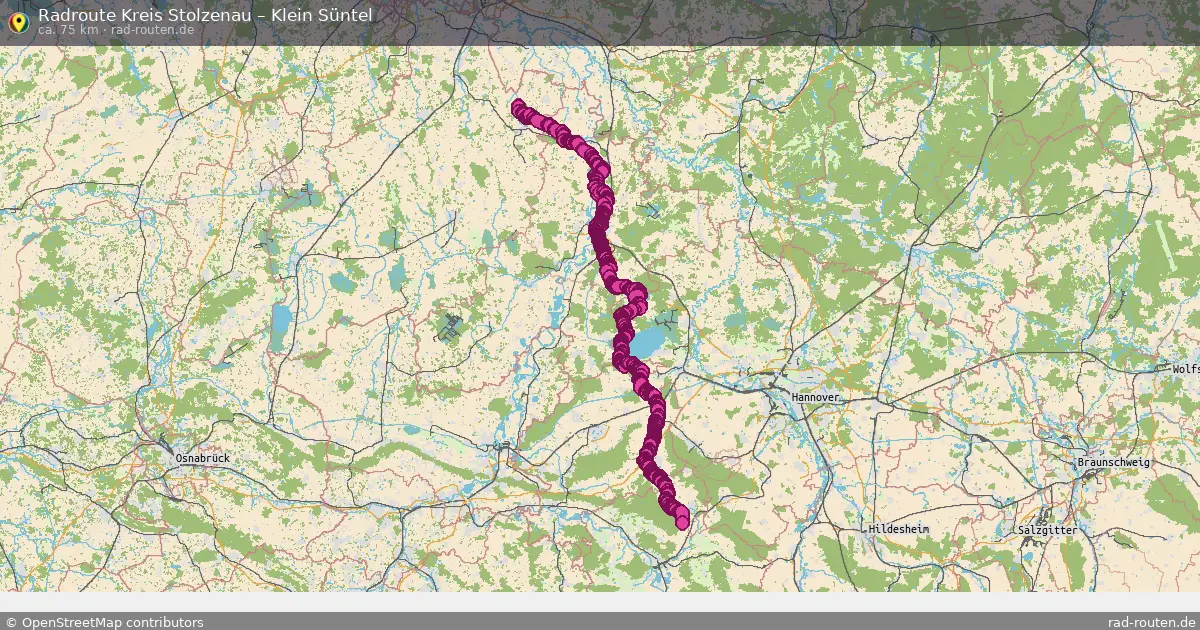 Fahrradroute Kreis Stolzenau – Klein Süntel