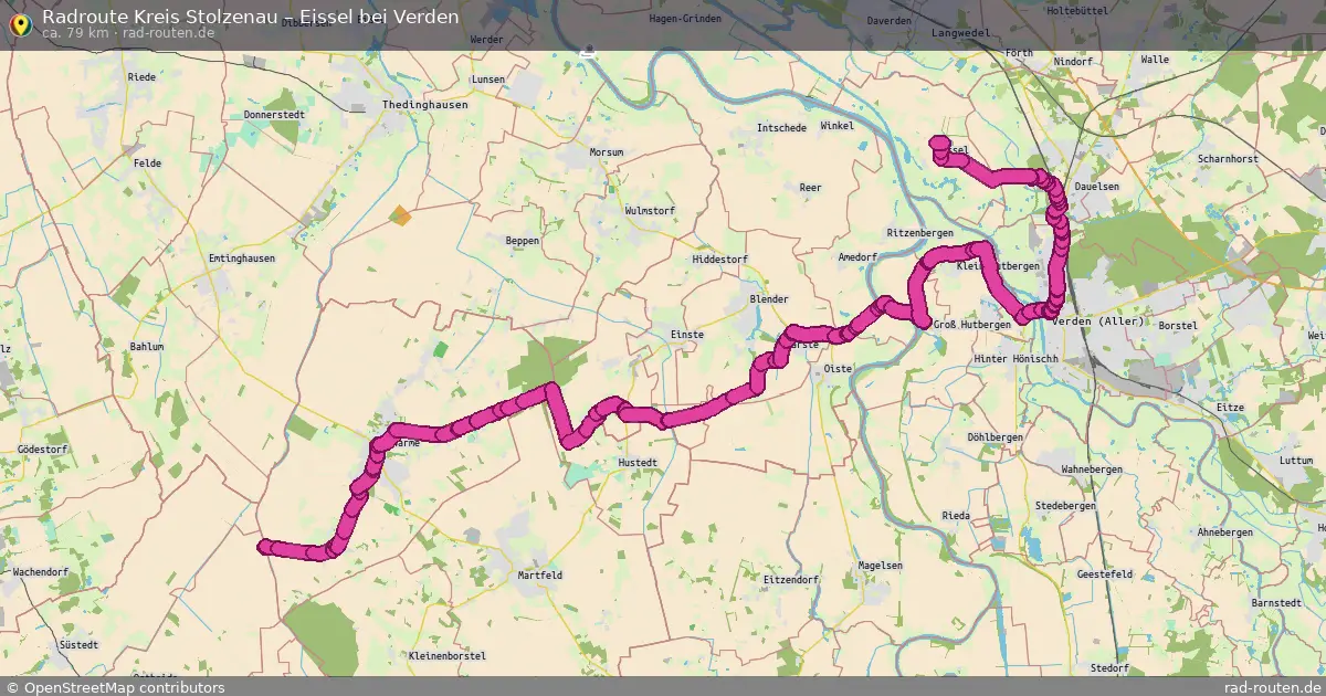 Fahrradroute Kreis Stolzenau – Eissel Bei Verden (79 km) – Rad-Routen.de