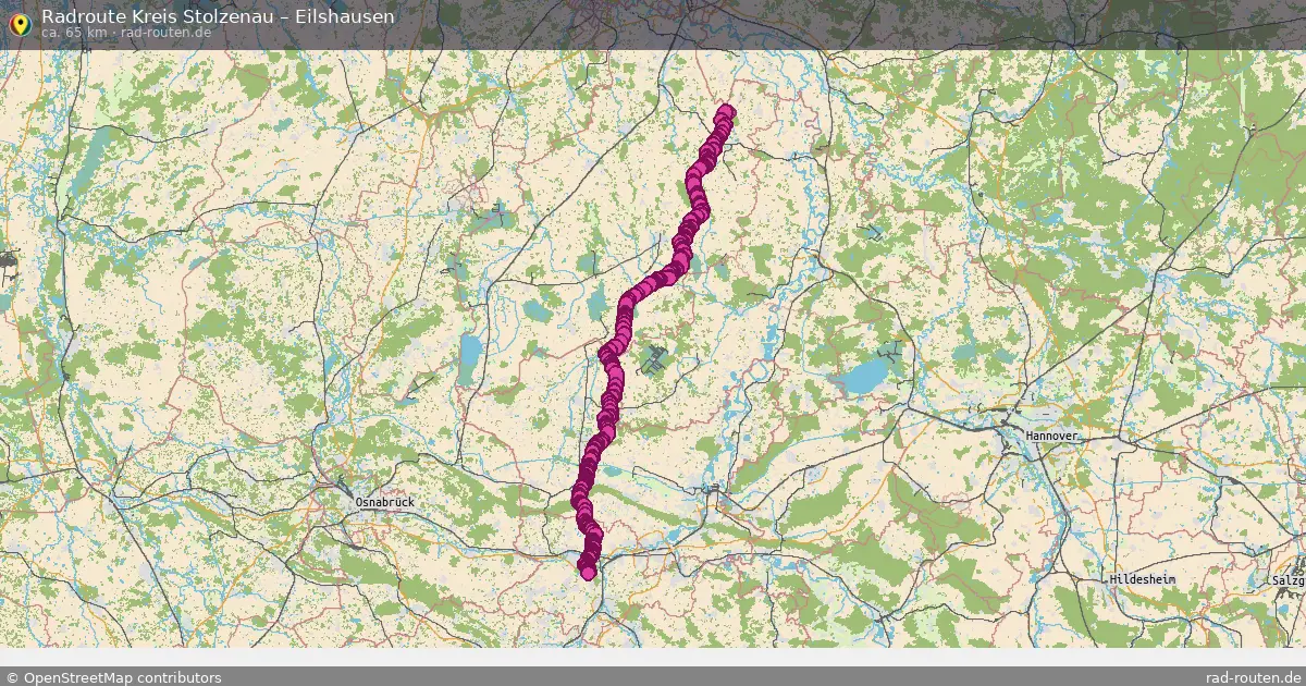 Fahrradroute Kreis Stolzenau – Eilshausen (65 km) – Rad-Routen.de
