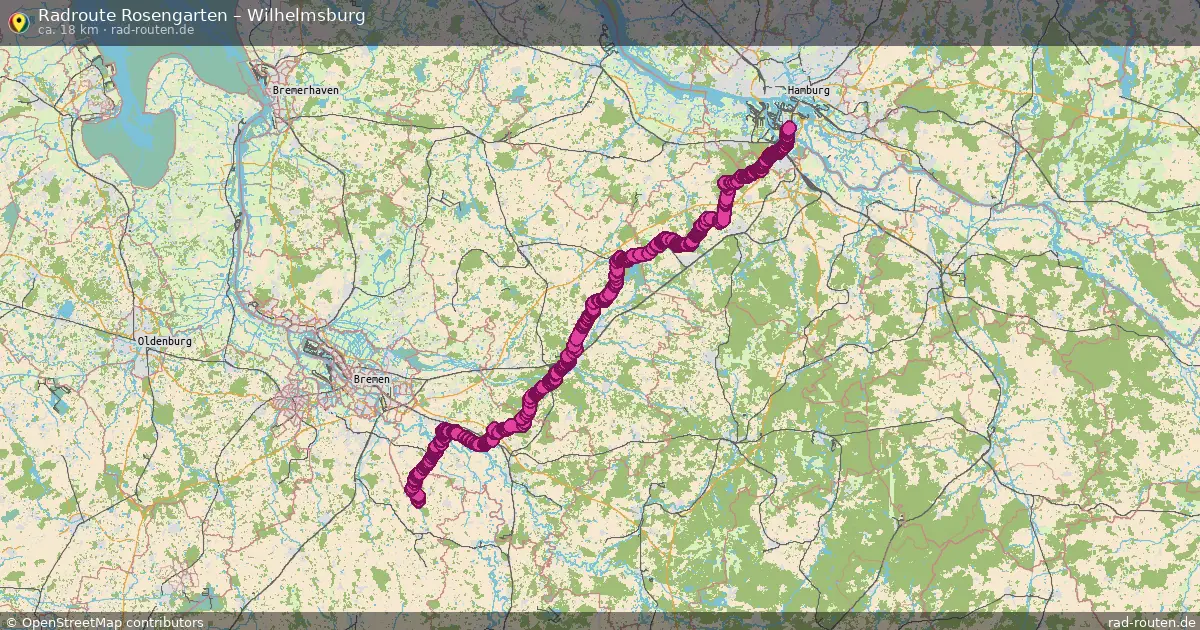 Fahrradroute Tespe – Wilhelmsburg (46 km) – Rad-Routen.de