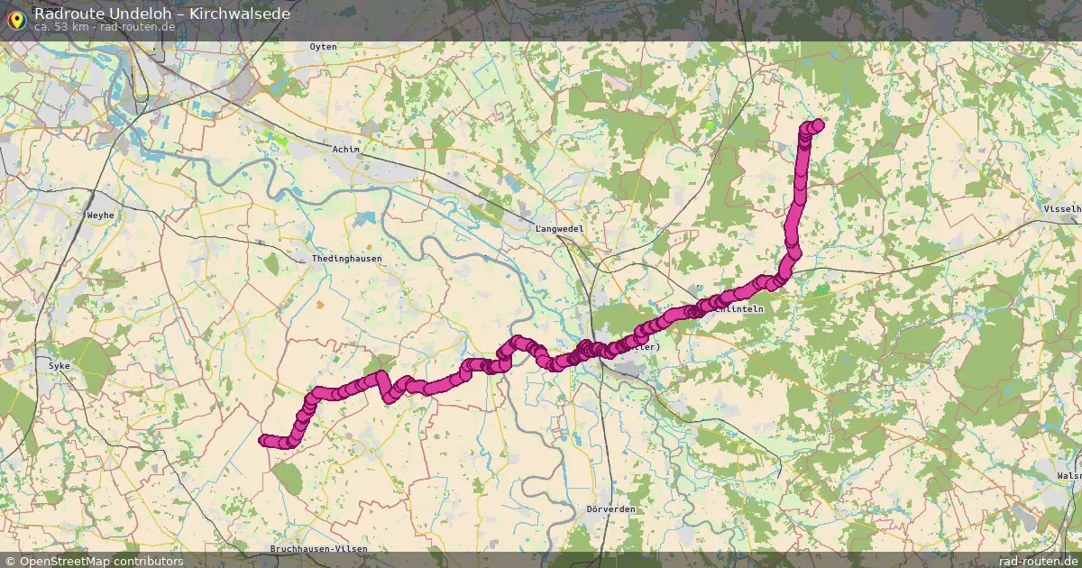 Fahrradroute Jesteburg – Kirchwalsede (63 km) – Rad-Routen.de