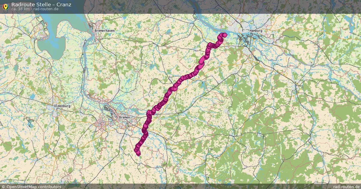 Fahrradroute Stelle – Cranz (38 km) – Rad-Routen.de