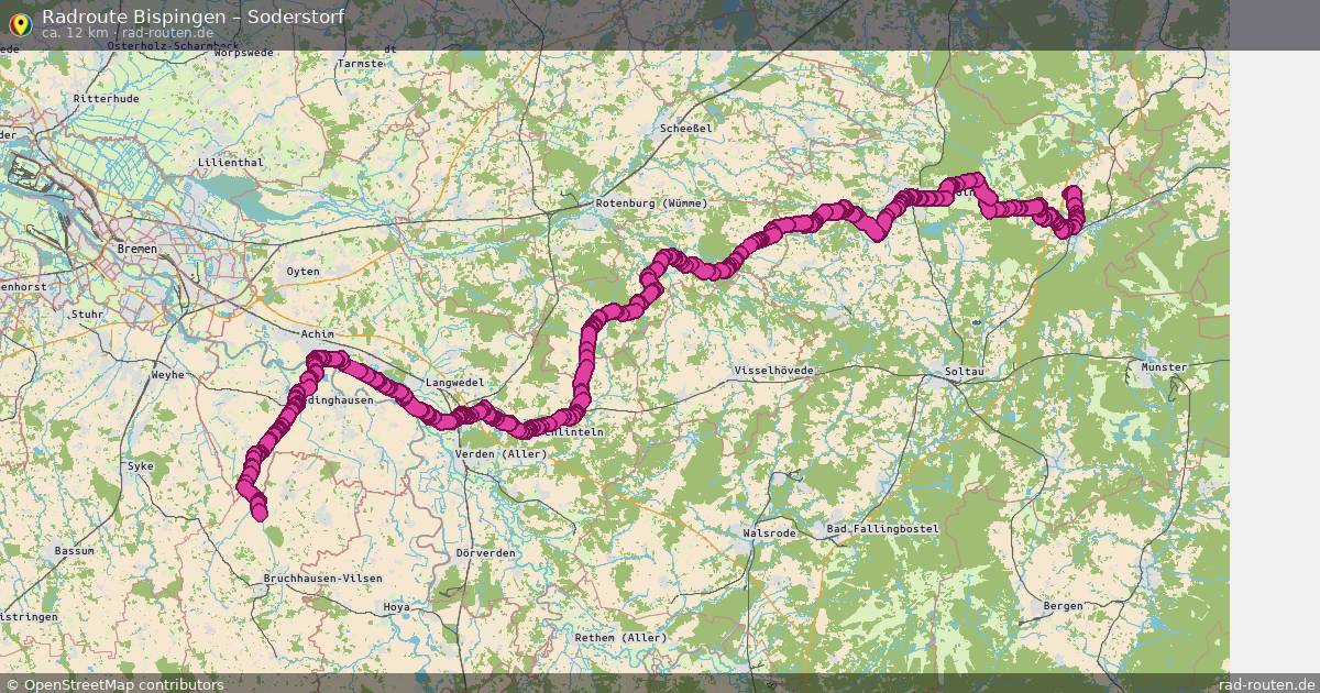 Fahrradroute Bispingen – Suderburg (58 km) – Rad-Routen.de
