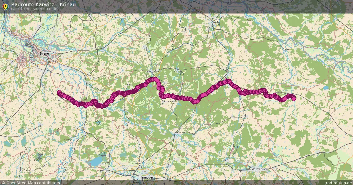 Fahrradroute Dannenberg â Krinau