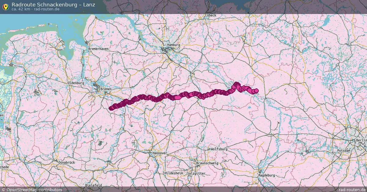 Fahrradroute Langendorf – Lanz (42 km) – Rad-Routen.de