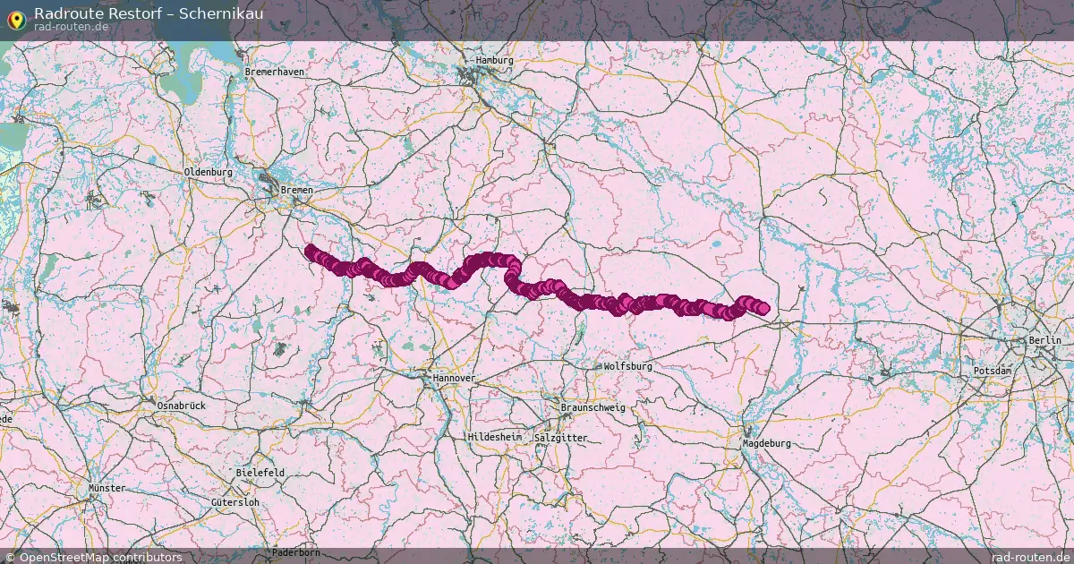 Fahrradroute Gartow – Schernikau (65 km) – Rad-Routen.de