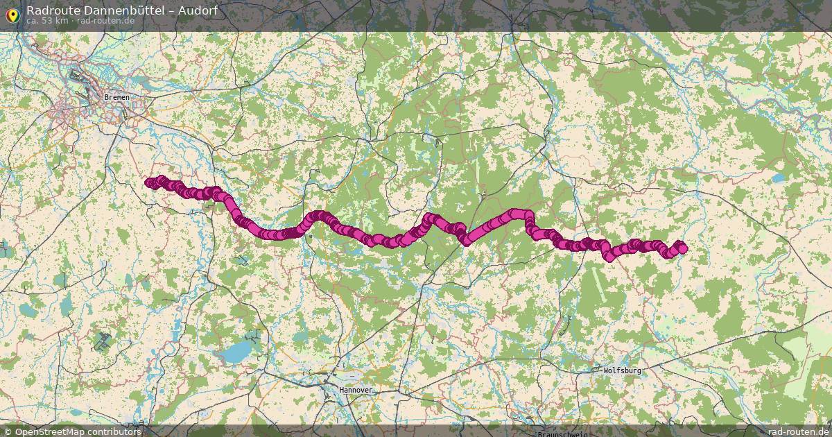 Fahrradroute Luckau (Wendland) – Audorf