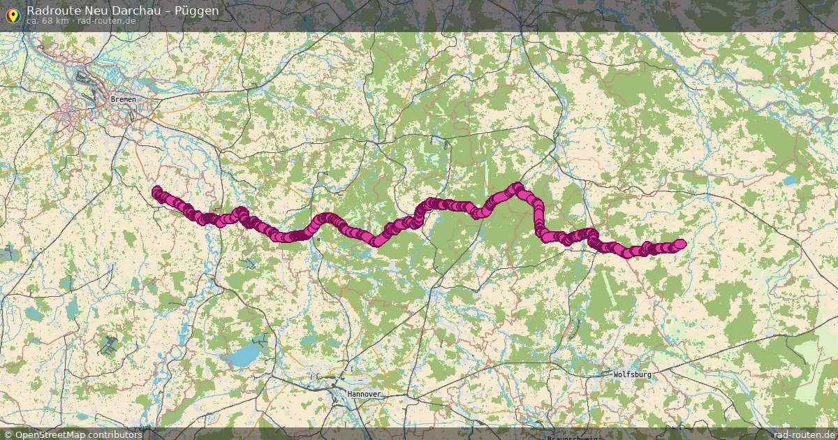 Fahrradroute Amt Neuhaus – Püggen (94 km) – Rad-Routen.de
