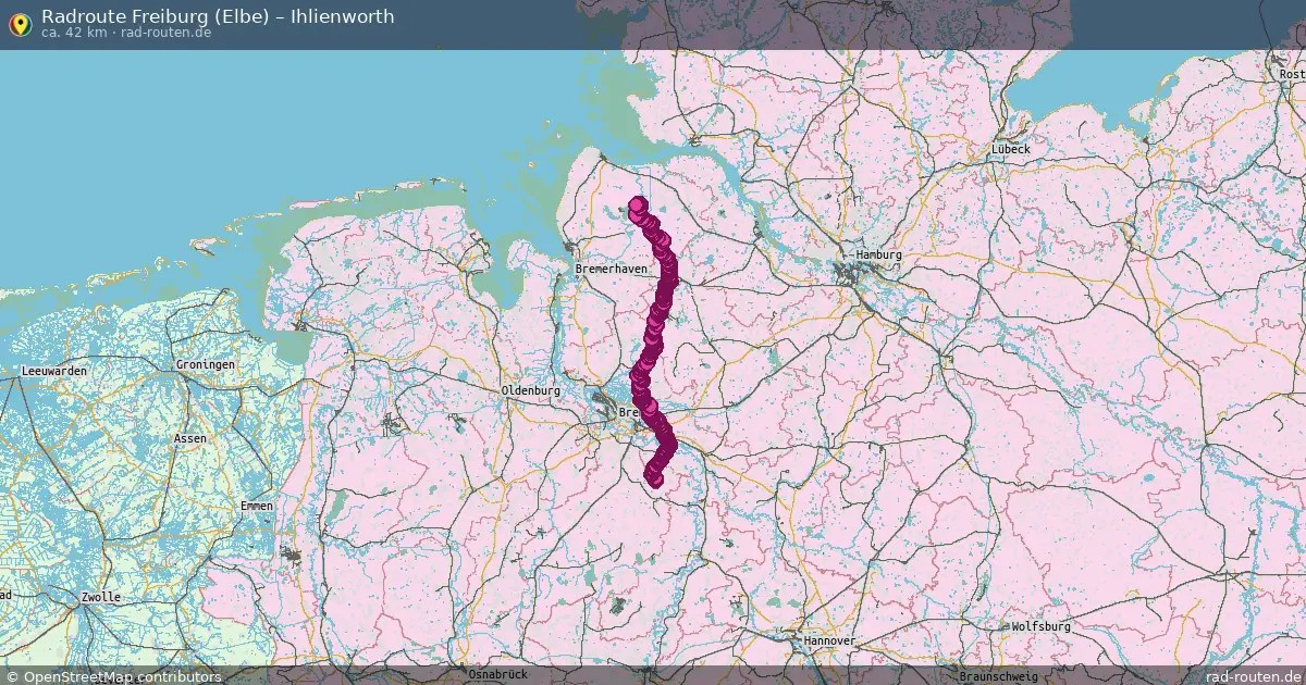 Fahrradroute Ehem. Samtgemeinde Hagen – Ihlienworth (68 km) – Rad-Routen.de
