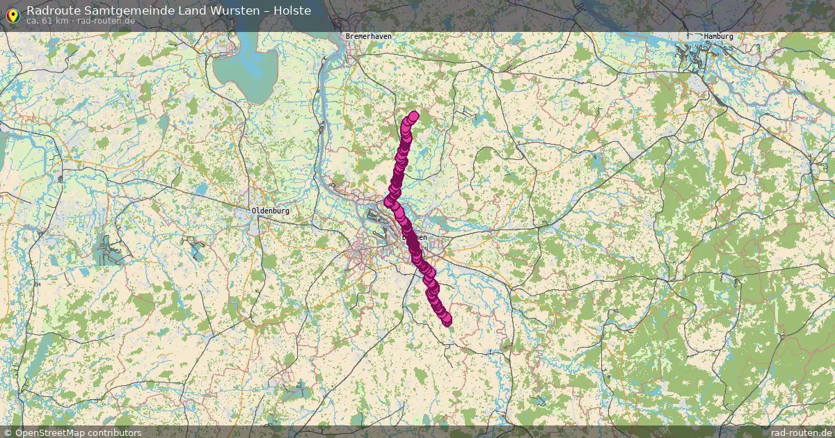 Fahrradroute Ehem. Samtgemeinde Hagen – Holste (20 km) – Rad-Routen.de