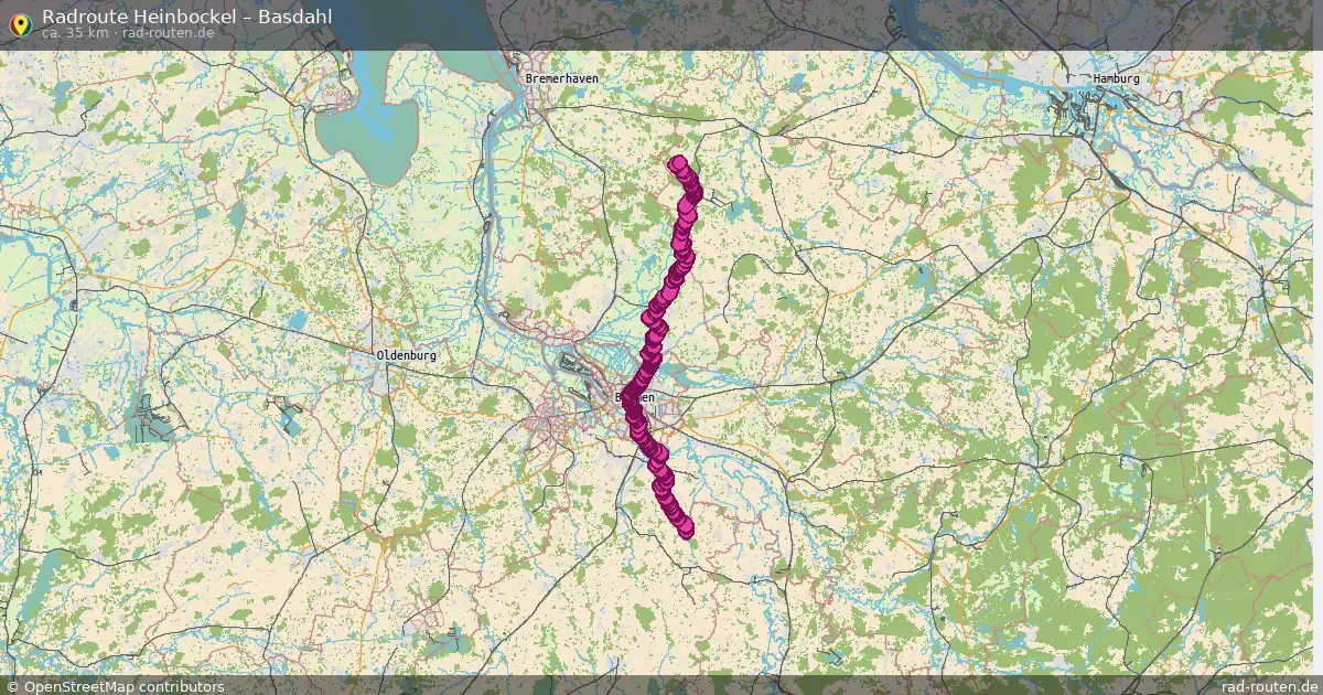 Fahrradroute Ehem. Samtgemeinde Hagen – Basdahl (32 km) – Rad-Routen.de