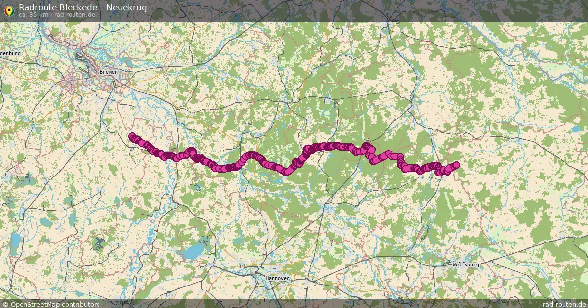Fahrradroute Deutsch Evern – Neuekrug (62 km) – Rad-Routen.de